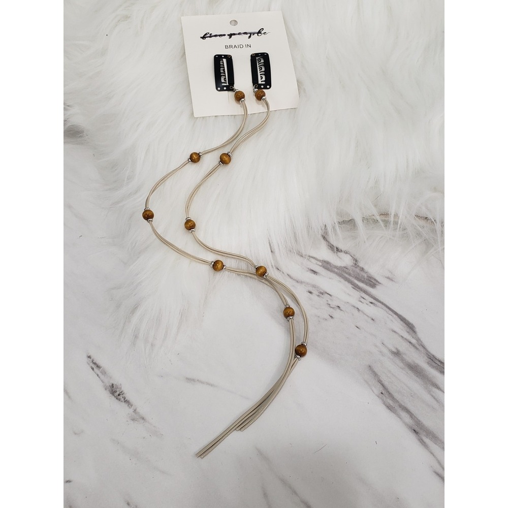2 PACK Free People FAUX LEATHER Hair Braid In Extension Accessory festival boho